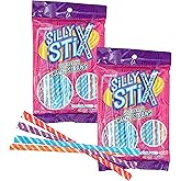 Candy Straws, 2.75 Ounce Bags (Pack of 2), Pixie Sticks, Sour Filled Candy Straw 4 Flavors, The Hampton Candy Company