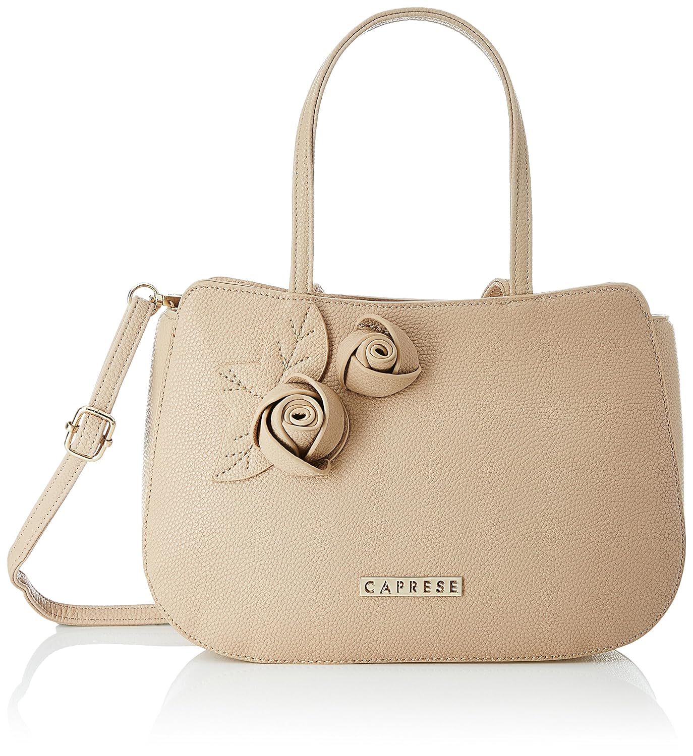caprese mia women's satchel (beige)