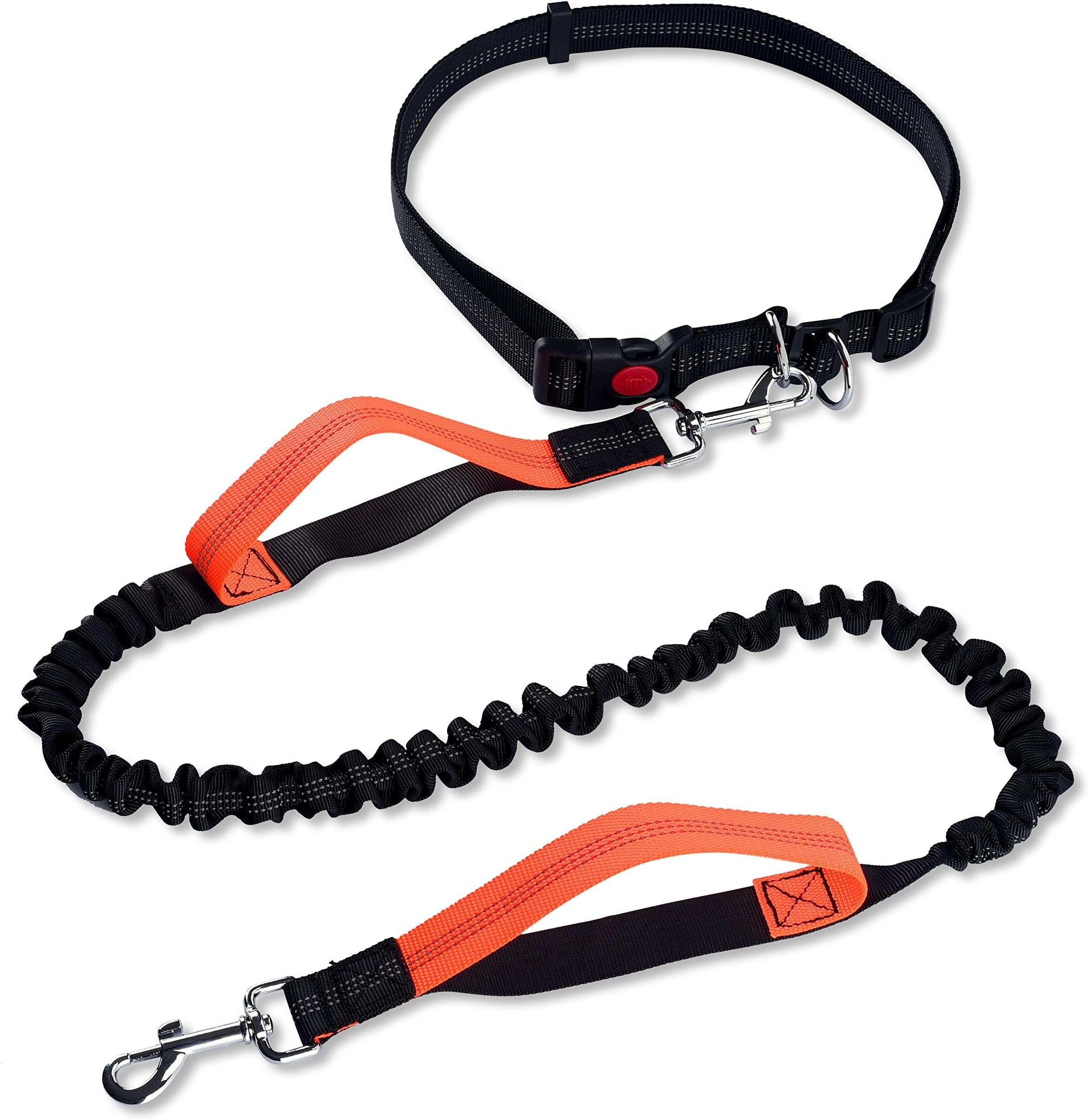 Miok Hands Free Dog Leash Bungee Leash, Best choice for Dog Safety & Cooperation (reflective stitching)