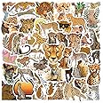 60 Wild Cheetah Stickers Pack for Kids Teens Adults, Waterproof Vinyl Hunting Leopard Stickers and Decals for Water Bottles L
