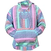 Del Mex Mexican Baja Hoodie Sweatshirt Pullover Jerga Surf Poncho Drug Rug