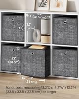 SONGMICS Storage Boxes Set of 6 Non-Woven Fabric 33 cm Cube with Handles view 3
