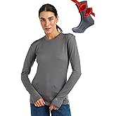 Merino.tech Merino Wool Base Layer Women - 100% Merino Wool Heavyweight, Midweight, Lite Long Sleeve Thermal Shirt and Socks