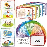 Coogam Sight Words Educational Flashcards - 220 Dolch Sightwords Game with Pictures &amp; Sentences,Literacy Learning Reading Cards Toy for Kindergarten,Home School Kids 3 4 5 Years Old