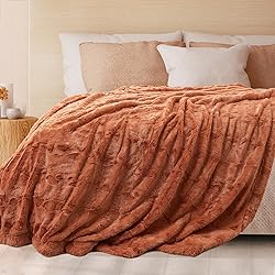 TOONOW Faux Fur Luxury Throw Blanket,Double Side