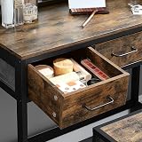 VASAGLE Dressing Table and Stool Set with Triple Fold Mirror RVT02BX view 5