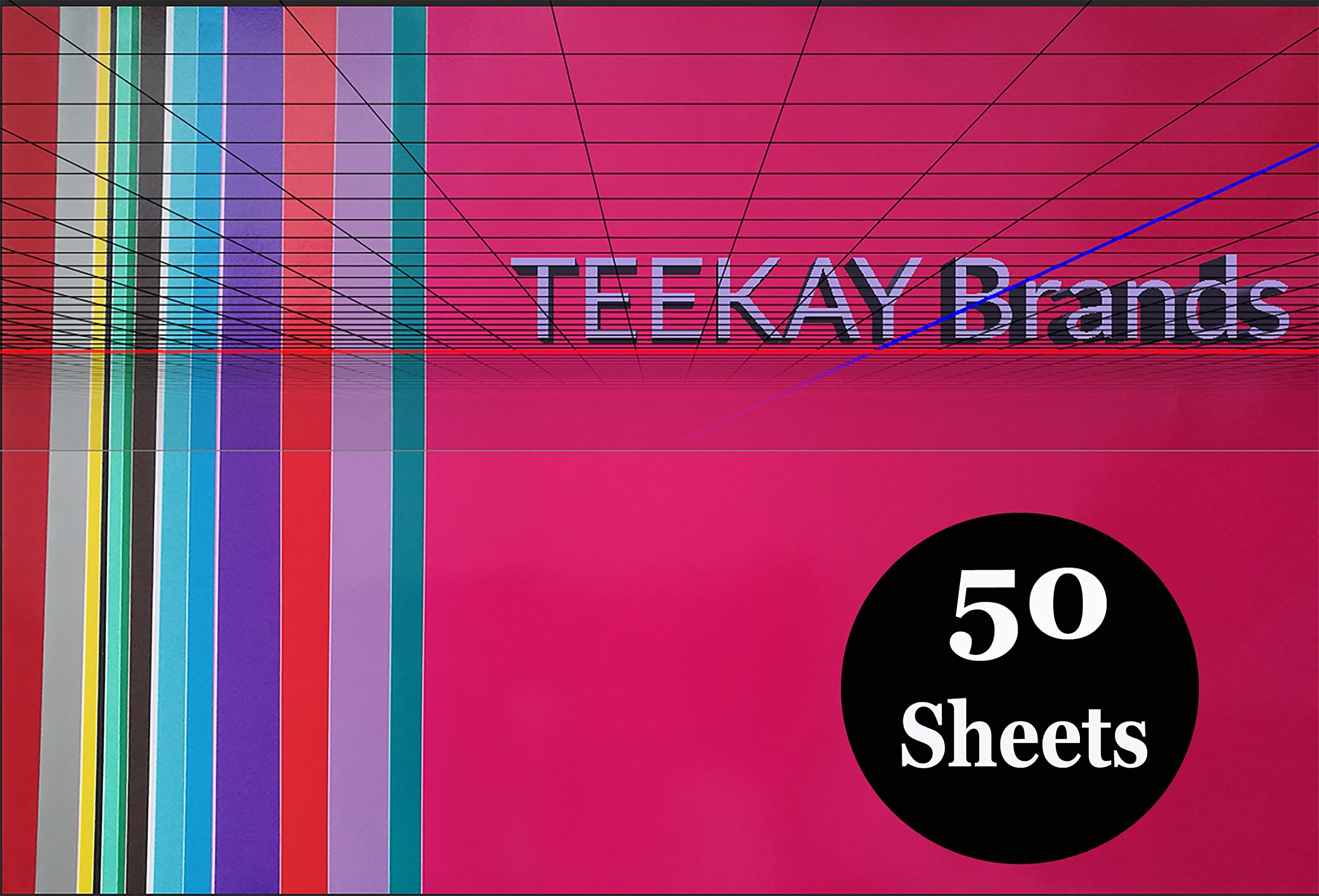 50 - Permanent Self Adhesive Vinyl Sheets -12 x 12 inch, Easy to Weed Sheets that Works With Cricut and All Cutters. Assorted colors in Glossy, Matt, Metallic, Neon, Gold and Silver (50)