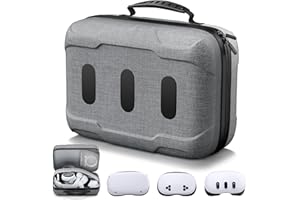 Kawaye Large Hard Carrying Case Compatible with Meta Qeust 3S/Quest3/Quest 2, All in One Portable Travel Case for VR HeadSet, Head Strap, Controller and Other VR Accessories