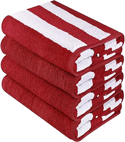Utopia Towels Cabana Stripe Beach Towels Bulk 24 Pack 30 X 60 Inches Large Pool Towels Multi Color Pack Multi Color Box