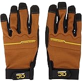 Custom Leathercraft124L Workright Flex Grip Work Gloves, Shrink Resistant, Improved Dexterity, Tough, Stretchable, Excellent Grip , Assorted
