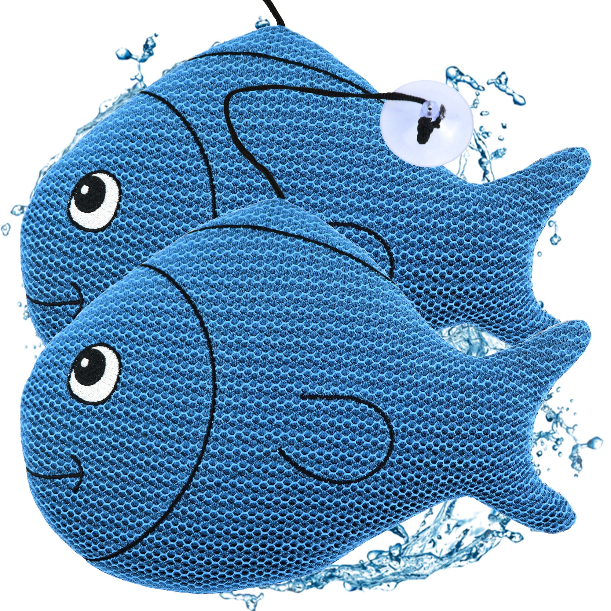 2 Pack Bullhead Fish Hot Tub Scum Absorber, Hot Tub Scum Absorber for Spa,Reusable 3D Honeycomb Mesh Oil Absorbing Sponges,Hot Tub Filter Cleaner Hot Tub Foam Remover Accessories for Adults Pool Spa