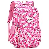 Bansusu Geometric Print Kids Backpack for Girls Boys School Bag Bookbags