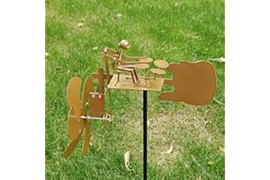 CARETHYS Rockband Windmill, Wind Drummer, Metal Rock Band Wind Mill, Wind Drummer Garden Whirligig, Wind Mill for Yard and Garden