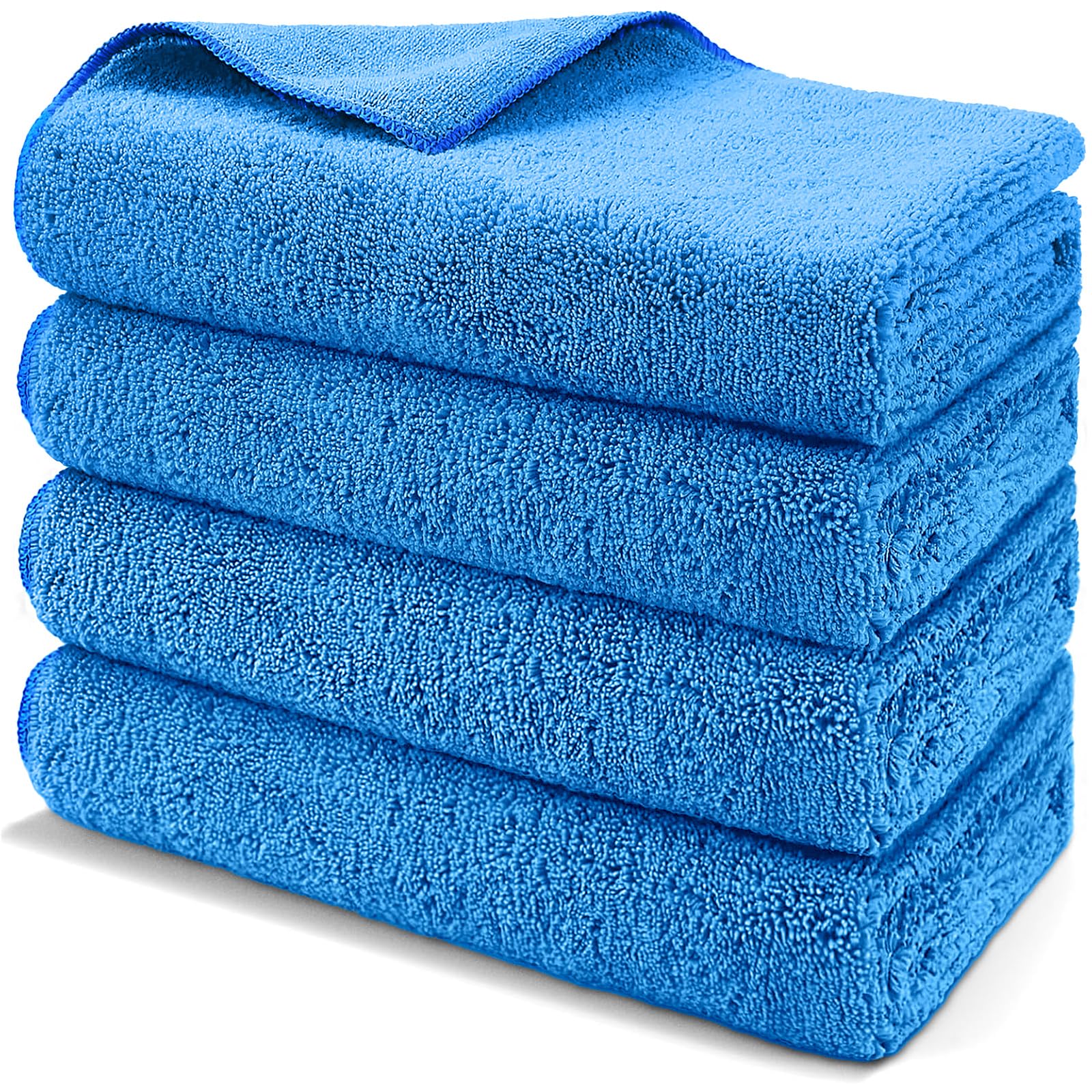 HOMEXCEL Professional Large Microfiber Car Drying Towels 4 Pack, 31" x 24"