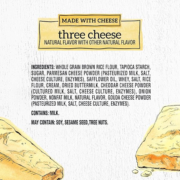 GOOD THINS THREE CHEESE RICE & CHEESE SNACKS GLUTEN FREE CRACKERS, 3.5 OZ