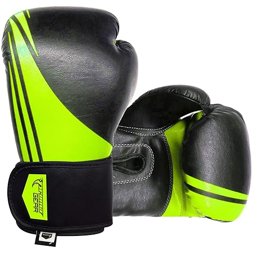 Physical Success Partners Lime Green & Black Boxing Gloves, 8oz. Training Boxing