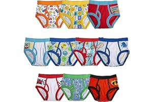 Disney boys Pixar 100% Combed Cotton Briefs With Cars, Toy Story, Nemo, Monsters Inc & the Incredibles in Sizes 2/3t and 4t