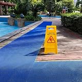 BWKJMY Non Slip Drainage Outdoor Rubber Mat 90x300cm 5.5mm Blue view 6
