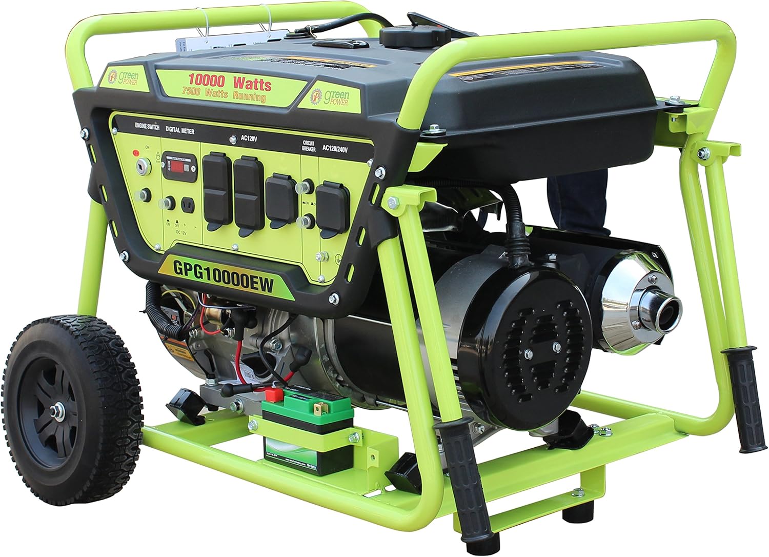 Green-Power America GPG10000EW 10000W Pro Series Recoil Electric Start Generator