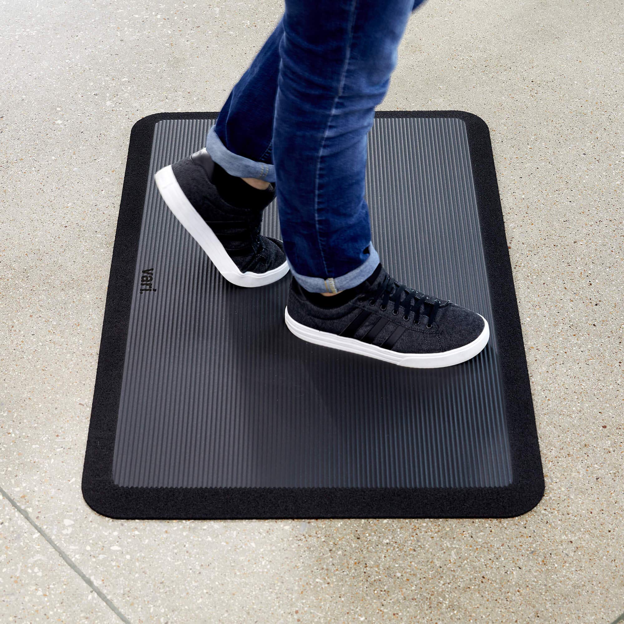 Vari Standing Mat 36x24 (VariDesk) - Anti Fatigue Non-Slip Mat - Standing Desk Accessory, Cushioned for Comfort - Perfect for Home, Office, or Kitchen Indoor Floor - Black