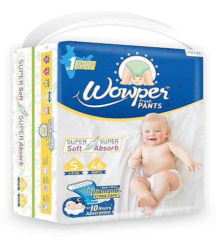 Wowper Fresh Pants Diapers Small 46 Pieces