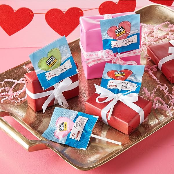 JOLLY RANCHER ASSORTED FRUIT FLAVORED, VALENTINE’S LOLLIPOPS BOX, 9.2 OZ (20 PIECES)