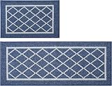 BEQHAUSE Kitchen Rugs Non-Slip 2 Pieces Navy Blue 50x76cm 50x122cm view 8