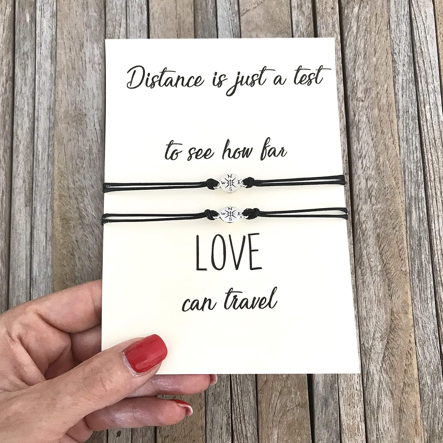 long distance couples bracelet set