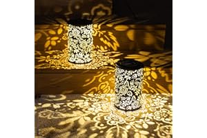 Yongmao 2 Pack Outdoor Solar Hanging Lantern Lights, Solar Lantern Outdoor Waterproof, Solar Lights for Garden Yard Table Backyard Porch Pathway Tree Decorative