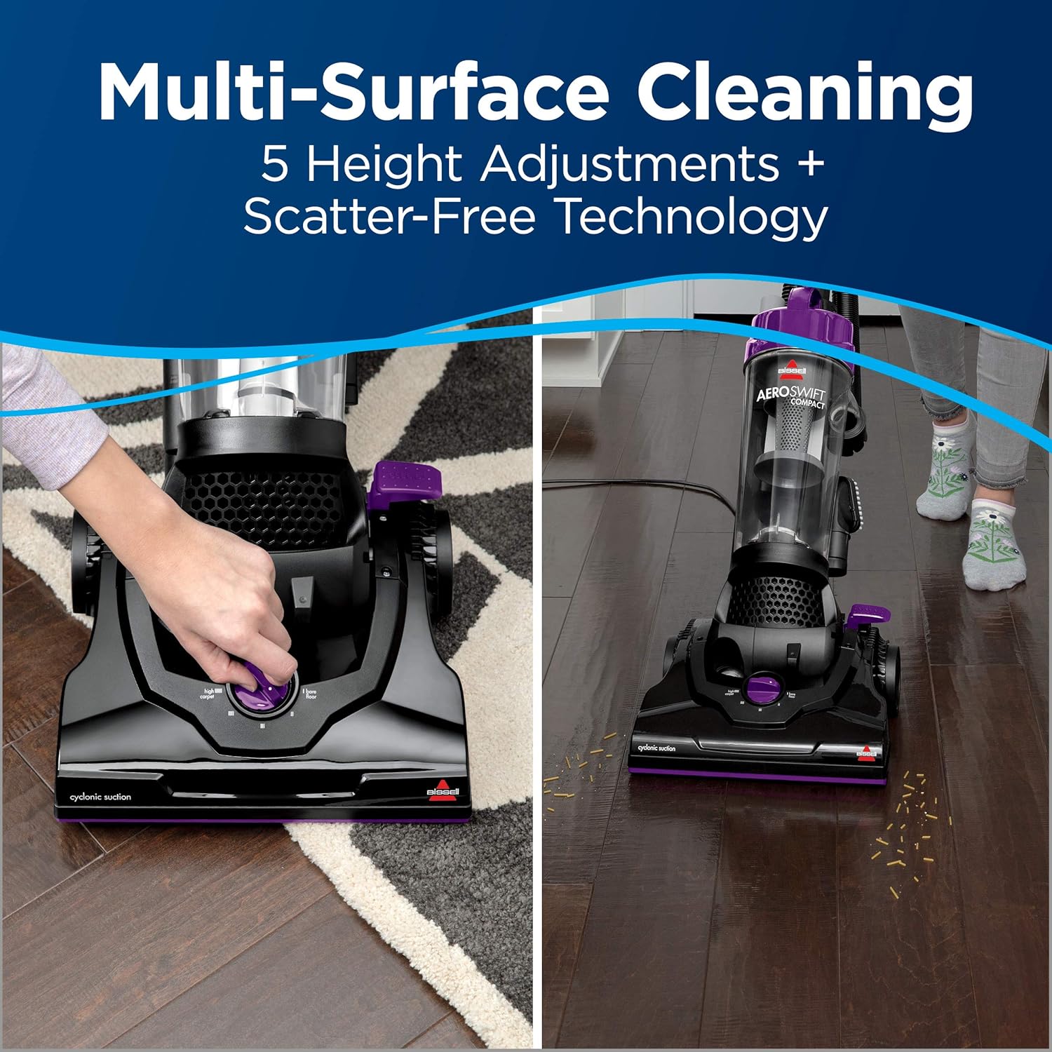 BISSELL Aeroswift Compact Vacuum Cleaner, 2612A,Purple: Home & Kitchen