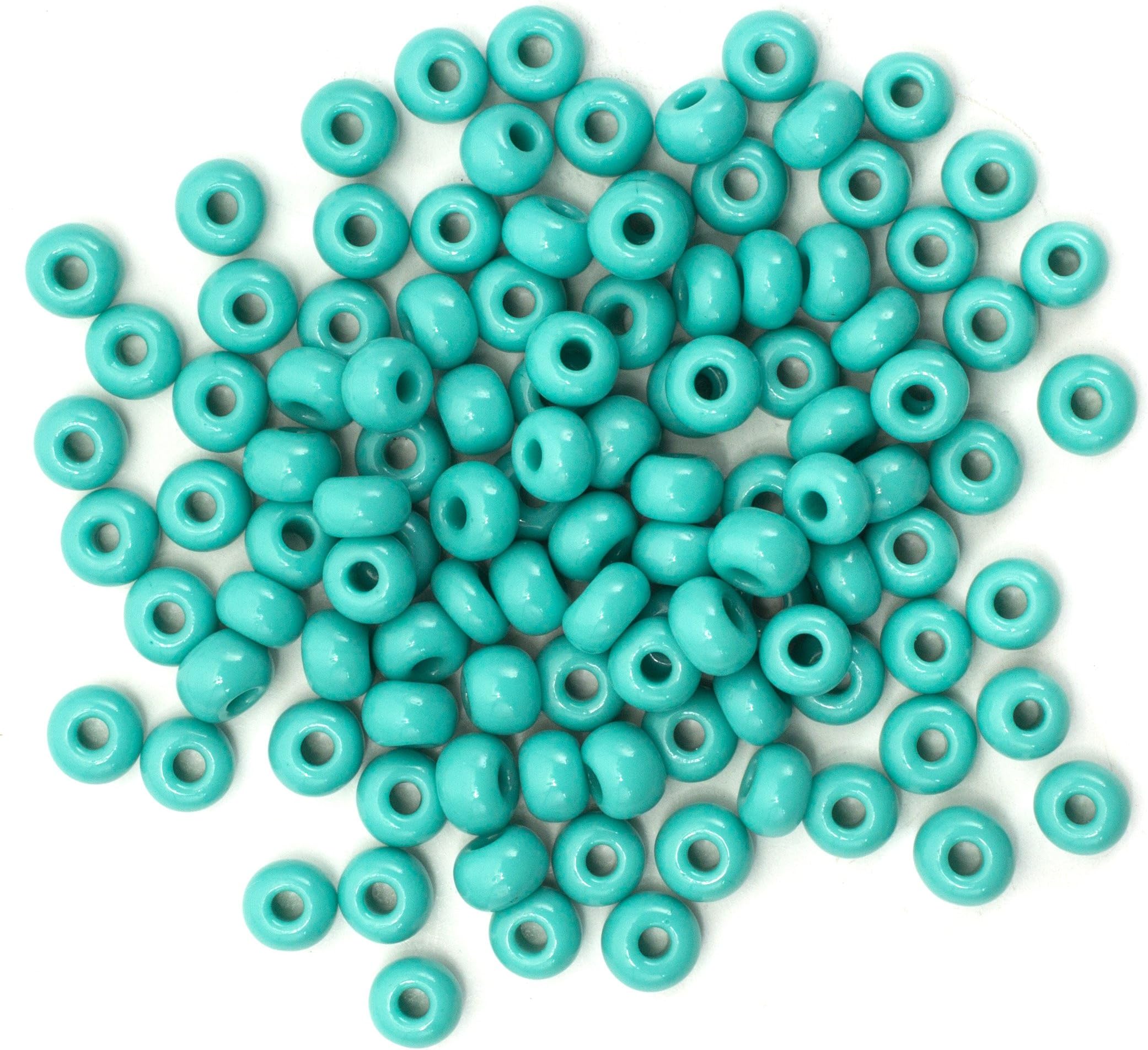 Cousin DIY Size 6 Turquoise Czech Glass Seed Beads