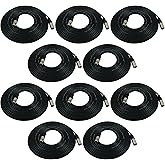 GLS Audio 25ft Mic Cable Patch Cords - XLR Male to XLR Female Black Microphone Cables - 25' Balanced Mike Snake Cord - 10 PAC