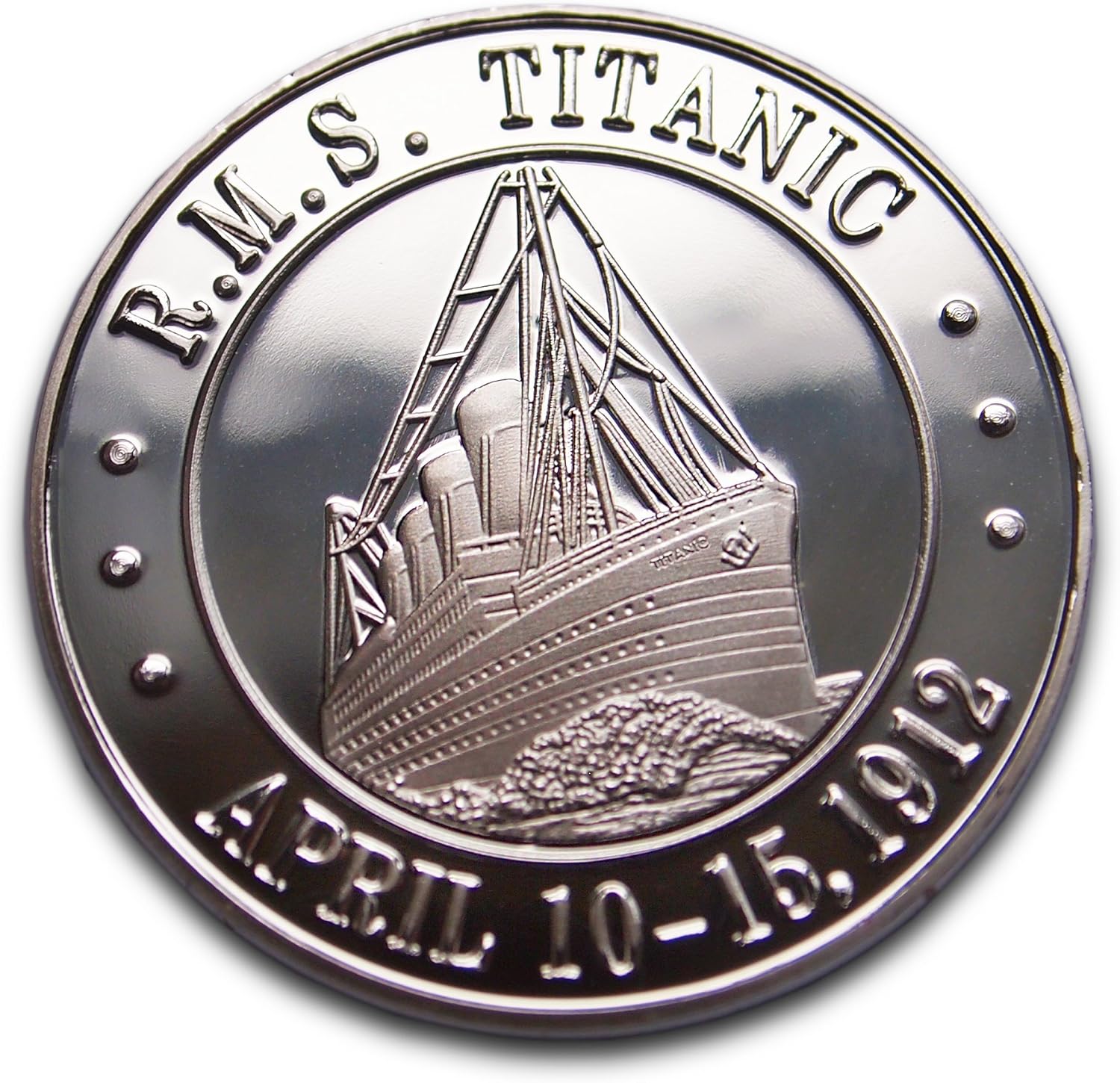Pièce Commémorative Plaqué Argent Titanic - Collection Souvenir Argent