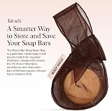 Kitsch Soap Saver Bag Recycled Mesh Pouch for Bar Soap - Chocolate view 2