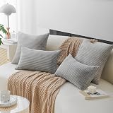 Home Brilliant Light Grey Cushion Covers 60x60 cm Set of 2 for Euro Shams view 3