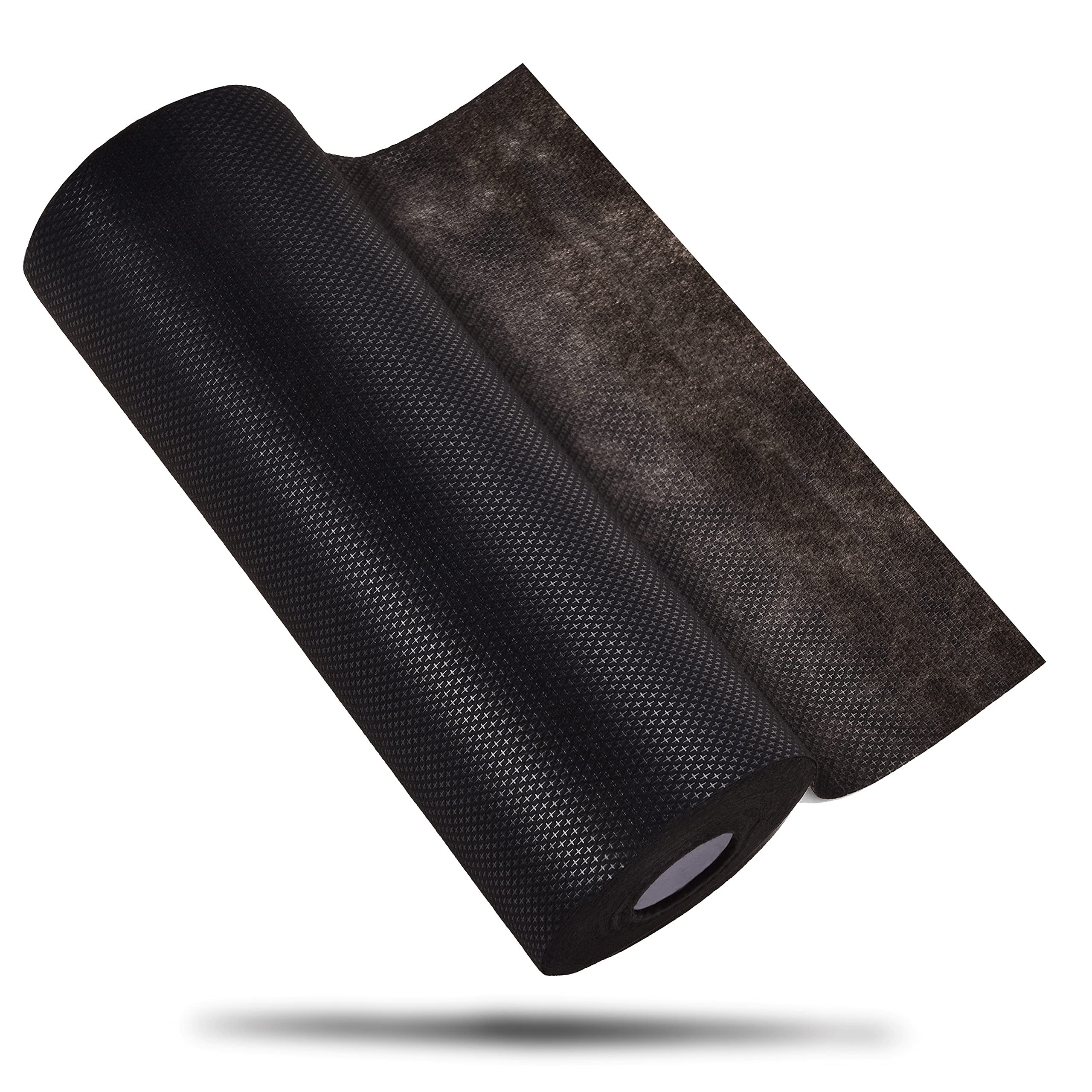 New brothread Black No Show Mesh Machine Embroidery Stabilizer Backing 12" x 25Yd (30cmx23M) roll - Light Weight 50gm (1.8oz) - 3 Options - Tear Away/Cut Away/No Show Mesh