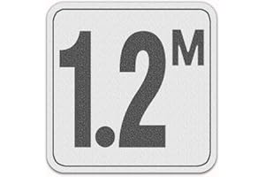 MERIDIAN TILE PRODUCTS 1.2M - Adhesive Swimming Pool Depth Marker Sticker - 6 In x 6 In with 4 Inch Lettering