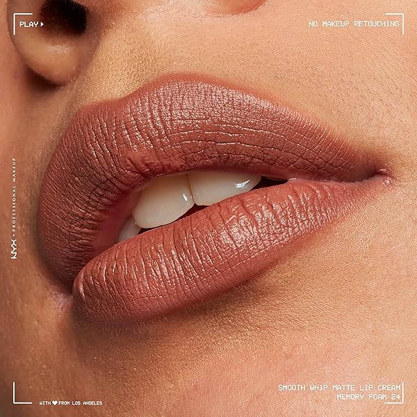NYX PROFESSIONAL MAKEUP SMOOTH WHIP MATTE LIP CREAM, LONG LASTING, MOISTURIZING, VEGAN LIQUID LIPSTICK – MEMORY FOAM (COOL CARAMEL)