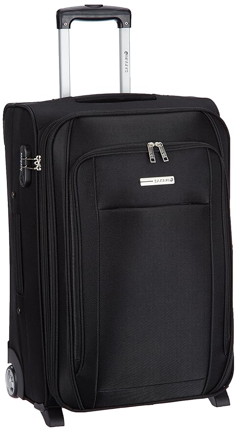 Safari Polyester 2W-75 Black Soft Sided Suitcase (Voyager)