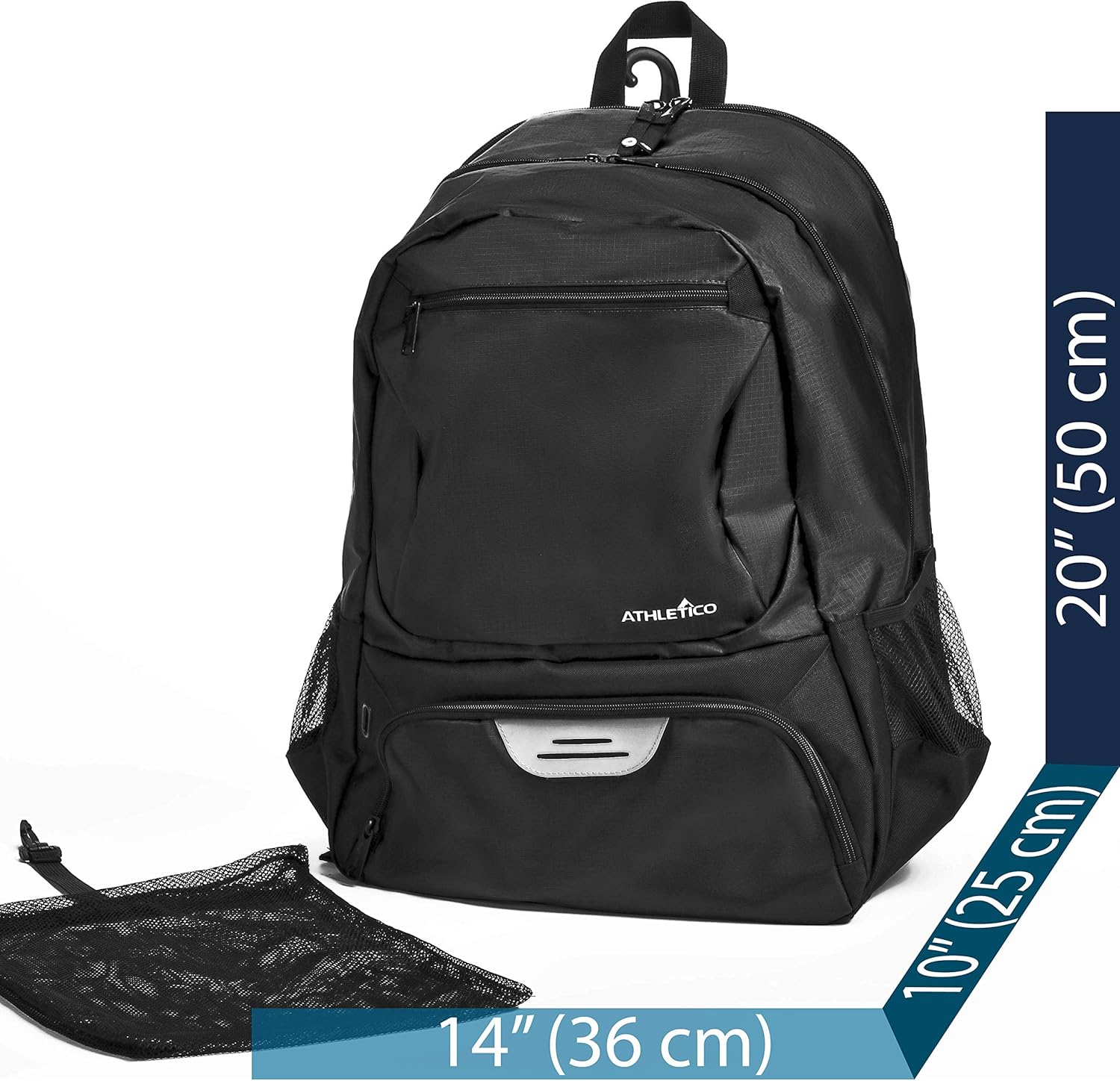 Athletico Premier Tennis Backpack - Tennis Bag Holds 2 Rackets in Padded Compartment | Separate Ventilated Shoe Compartment | Tennis Bags for Men or Women (Black) : Sports & Outdoors