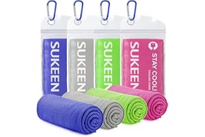 Sukeen Cooling Towel for Neck and Face (40"x12"), Microfiber Bulk Cooling Towels for Athletes Cooling Neck Wraps Instant Cooling Towels for Yoga,Gym,Golf,Running,Fitness and Workout