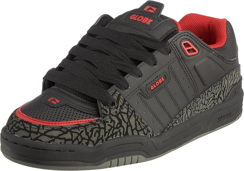 Globe Men�s Fusion Skateboarding Shoe Black/Cement GBFUS 4