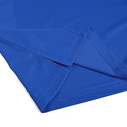 Pullonsy Plain Blue Football Jerseys for Men Unisex