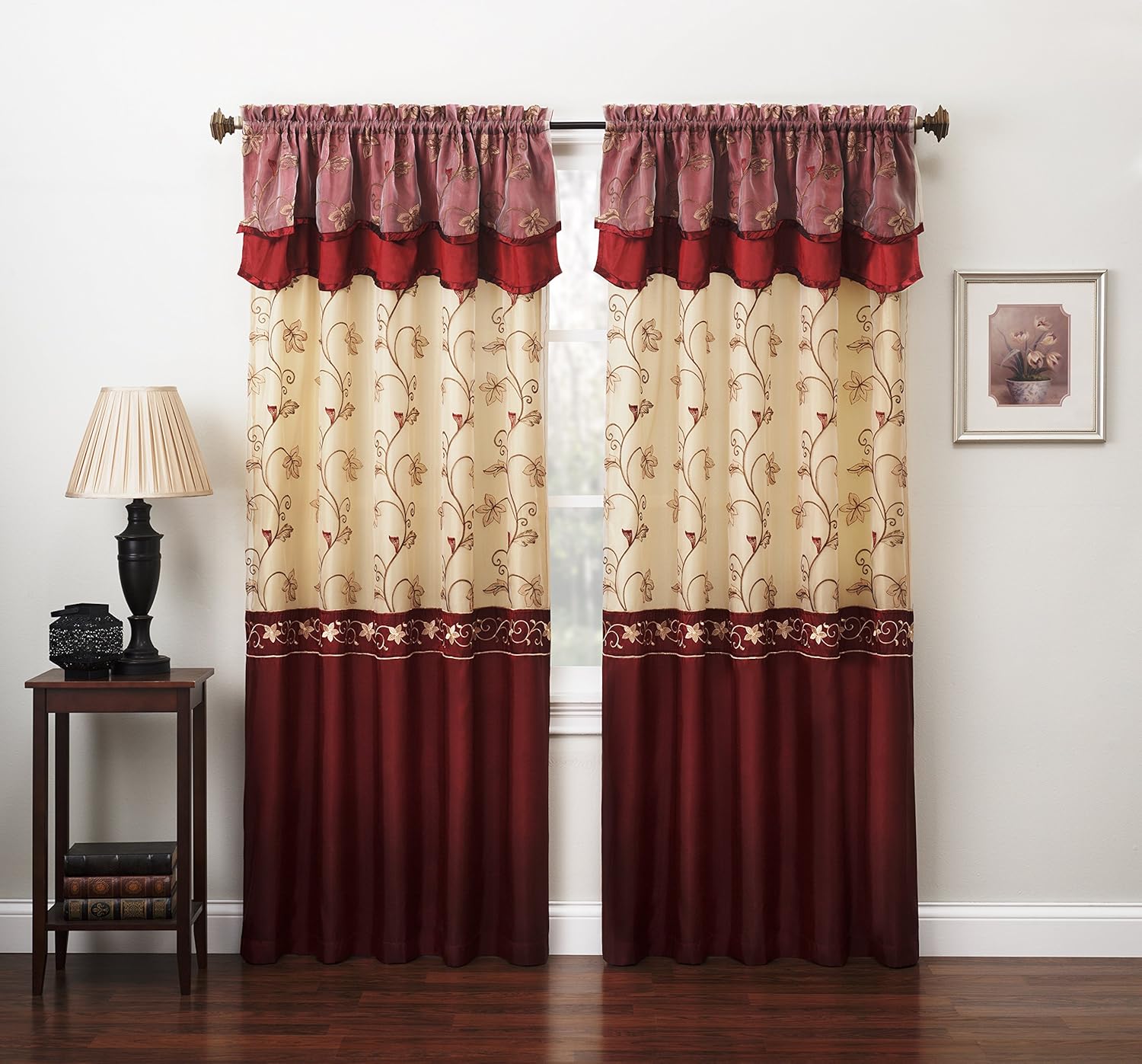 Best gold and burgundy curtains for living room