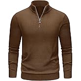 TACVASEN Men's 1/4 Zip Sweaters Cotton Casual Pullover Sweaters Knit Fall Winter Sweatshirts