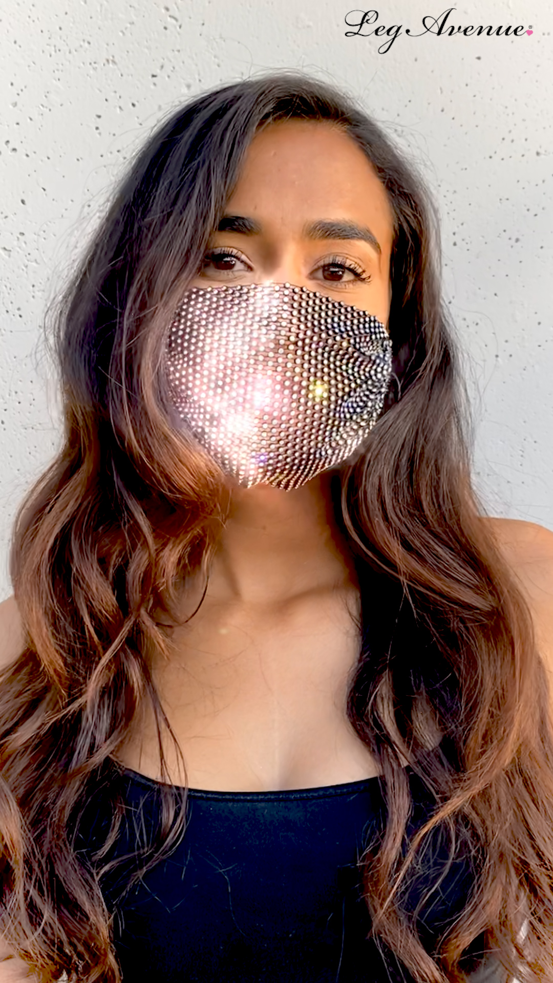 Leg Avenue Women’s Rhinestone Fashionable Face Mask