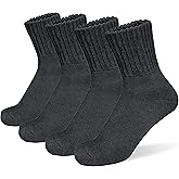 suaskk Womens Thick Cushioned Thermal Boot Socks Warm Cozy Crew Socks 4 Pairs