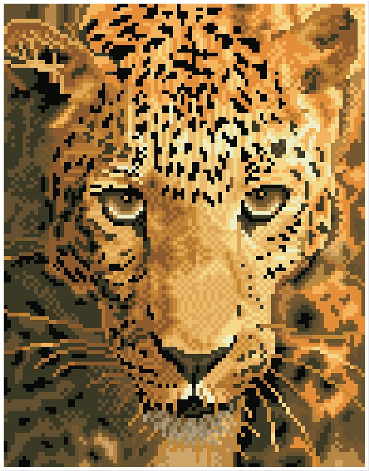 Diamond Painting Kit, Intermediate, DD6, Jaguar Prowl, 27.5 x 35.5cm - Image 3