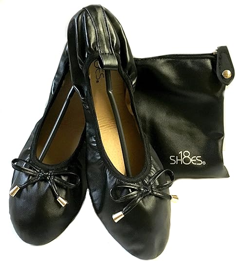 Amazon Com Shoes 18 Women S Foldable Portable Travel Ballet Flat