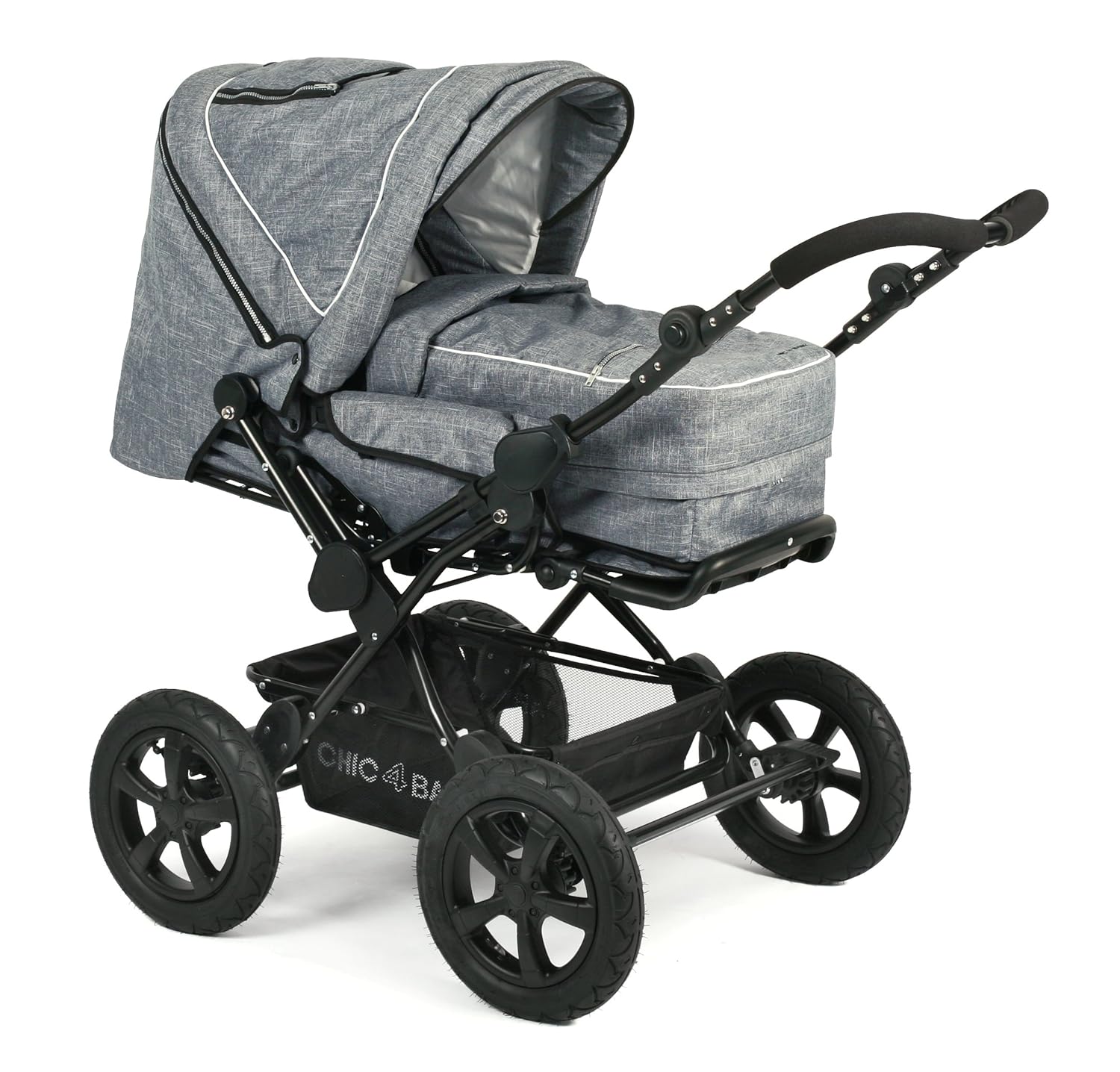 CHIC 4 BABY 100 34 Kombikinderwagen VIVA, Jeans, blau/grau